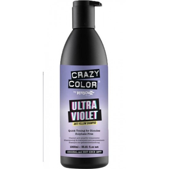 Crazy Color Ultra Violet Shampoo 全面抗黃洗髮水 1000ml (正價貨品）